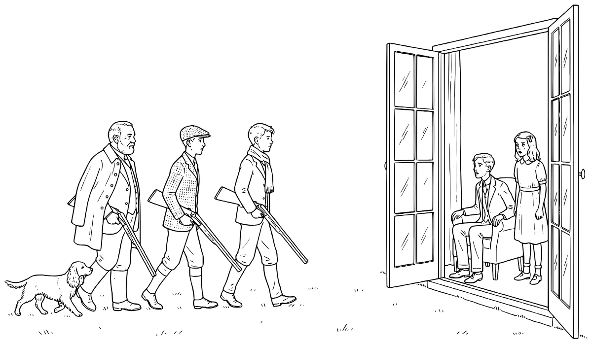 Illustration for the text: The Open Window